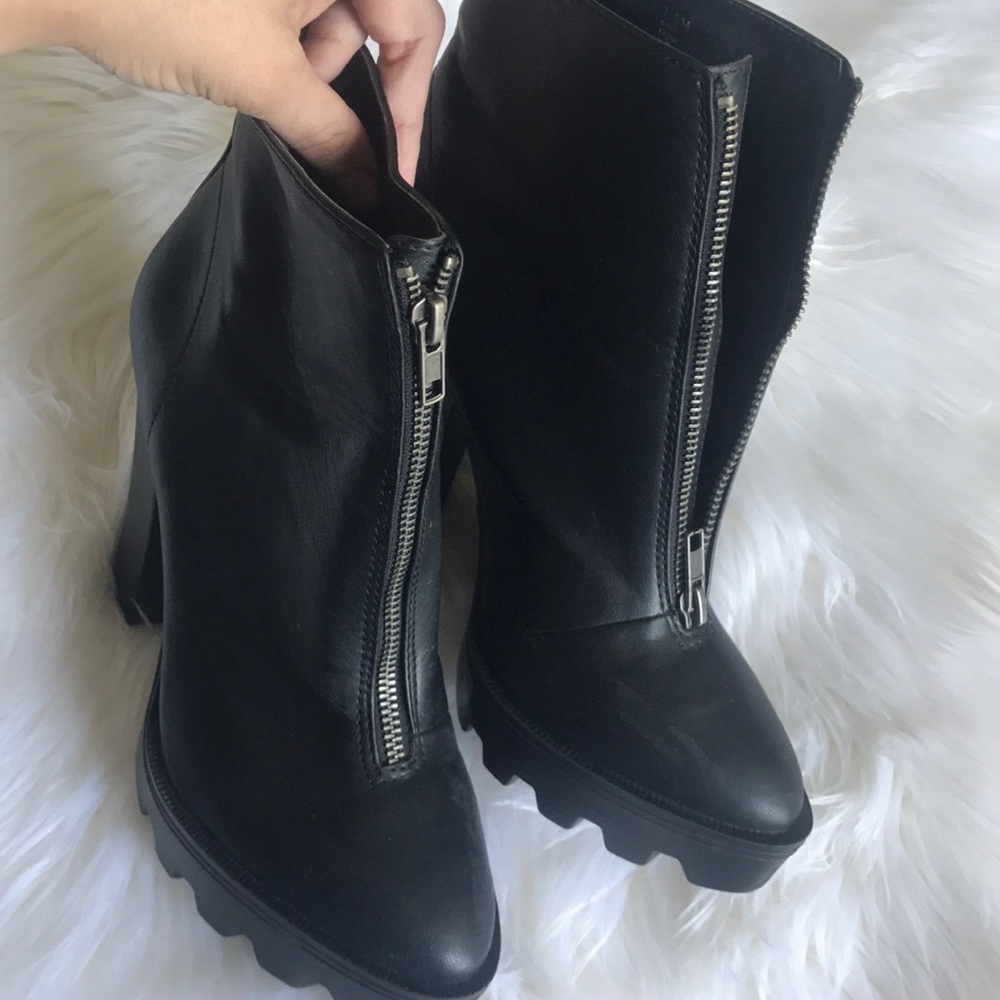 Platform Zip-Up Booties - Picture 4 of 5